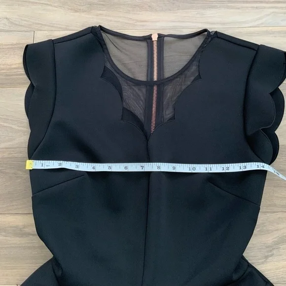 Ted Baker London Mesh Paneled Scallop Dress - Picture 5 of 9